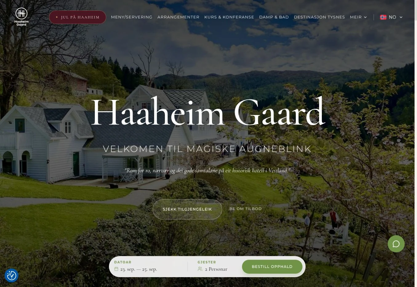Forsiden til Haaheim Gaard